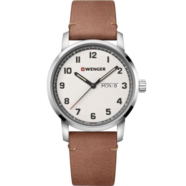 WENGER Attidute Brown Leather Strap 01.1541.117