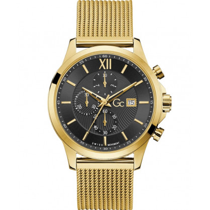GUESS COLLECTION Executive Chrono Gold Steel Bracelet Y27008G2MF