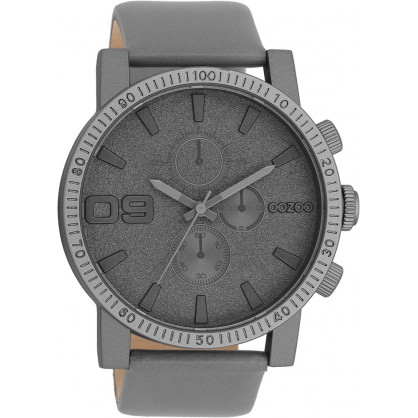 OOZOO TIMEPIECES Grey Leather Strap C11312