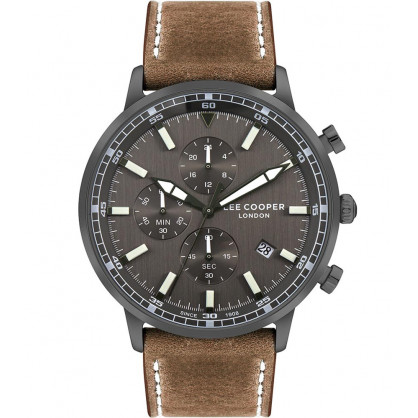 LEE COOPER Chrono Brown Leather Strap LC07943.064