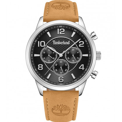 TIMBERLAND Managate Dual Time Light Brown Leather Strap TDWGF0042102