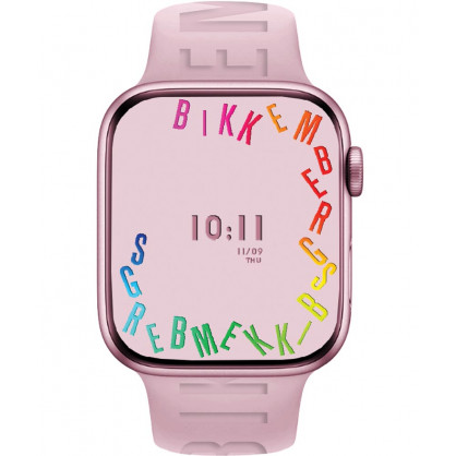 BIKKEMBERGS Smartwatch Small Pink Rubber Strap BK23